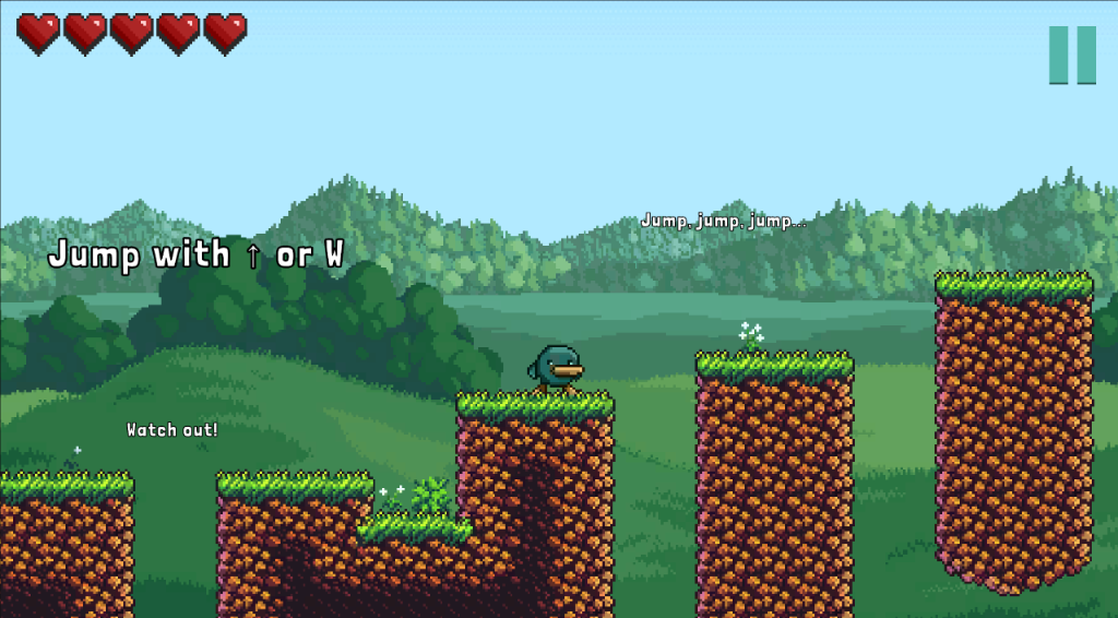 MateFalls Screenshot - Jumping platforms